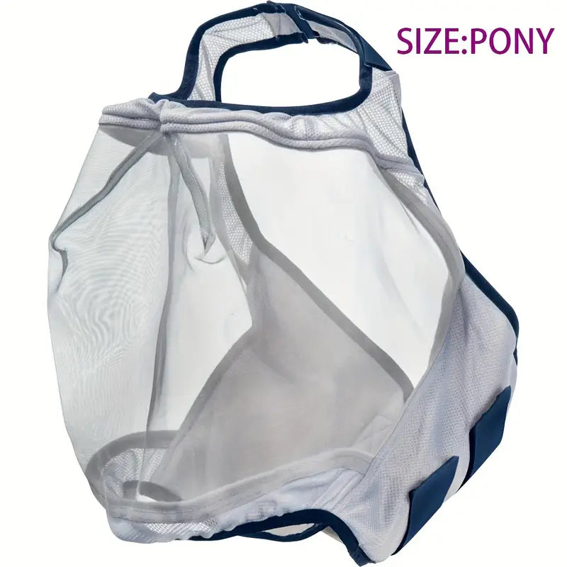 Horse Mesh Fly Mask, Breathable Horse Face Cover with Adjustable Strap for Outdoor Riding