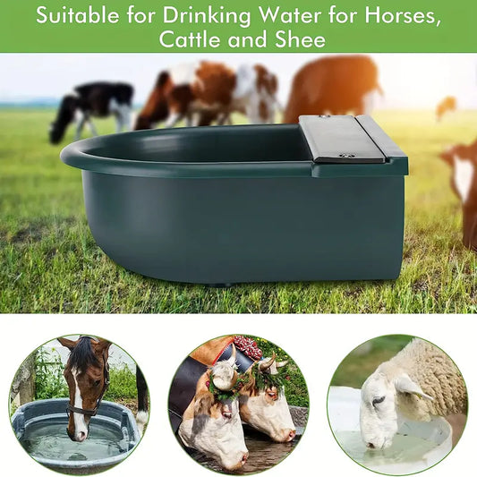 4L Capacity Automatic Feeder and Water Bowl for Livestock - Plastic Material