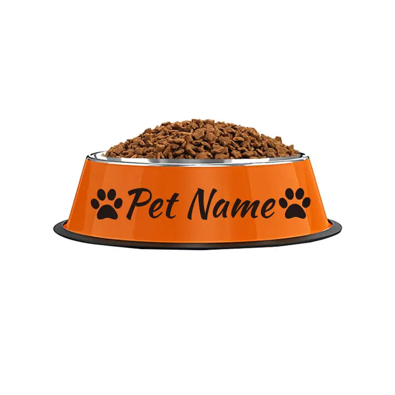 Personalized Non-Slip Stainless Steel Pet Bowl with Custom Name - Ideal for Cats and Dogs, Perfect for Food and Water Supplies