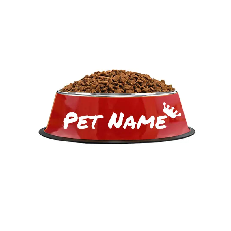 Personalized Non-Slip Stainless Steel Pet Bowl with Custom Name - Ideal for Cats and Dogs, Perfect for Food and Water Supplies