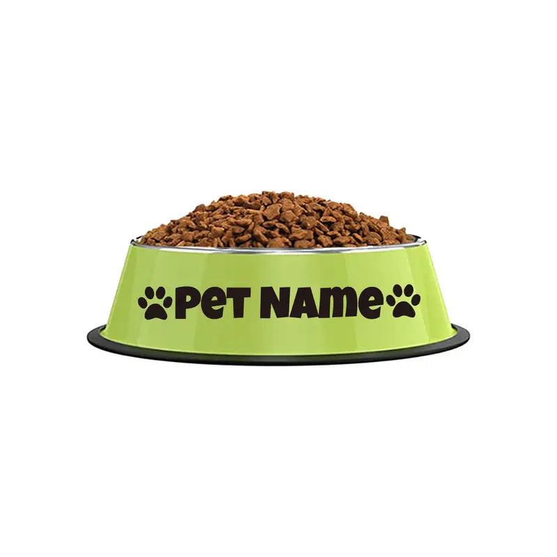 Personalized Non-Slip Stainless Steel Pet Bowl with Custom Name - Ideal for Cats and Dogs, Perfect for Food and Water Supplies