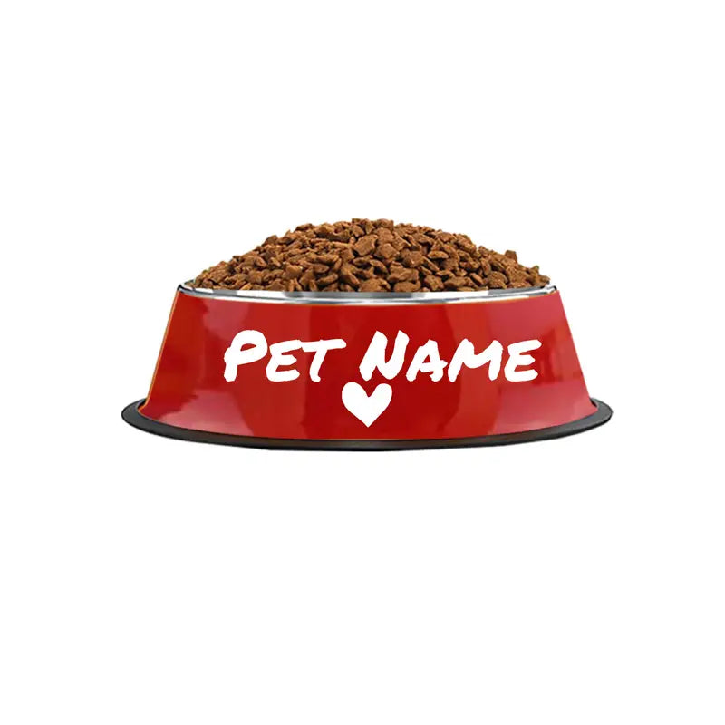 Personalized Non-Slip Stainless Steel Pet Bowl with Custom Name - Ideal for Cats and Dogs, Perfect for Food and Water Supplies