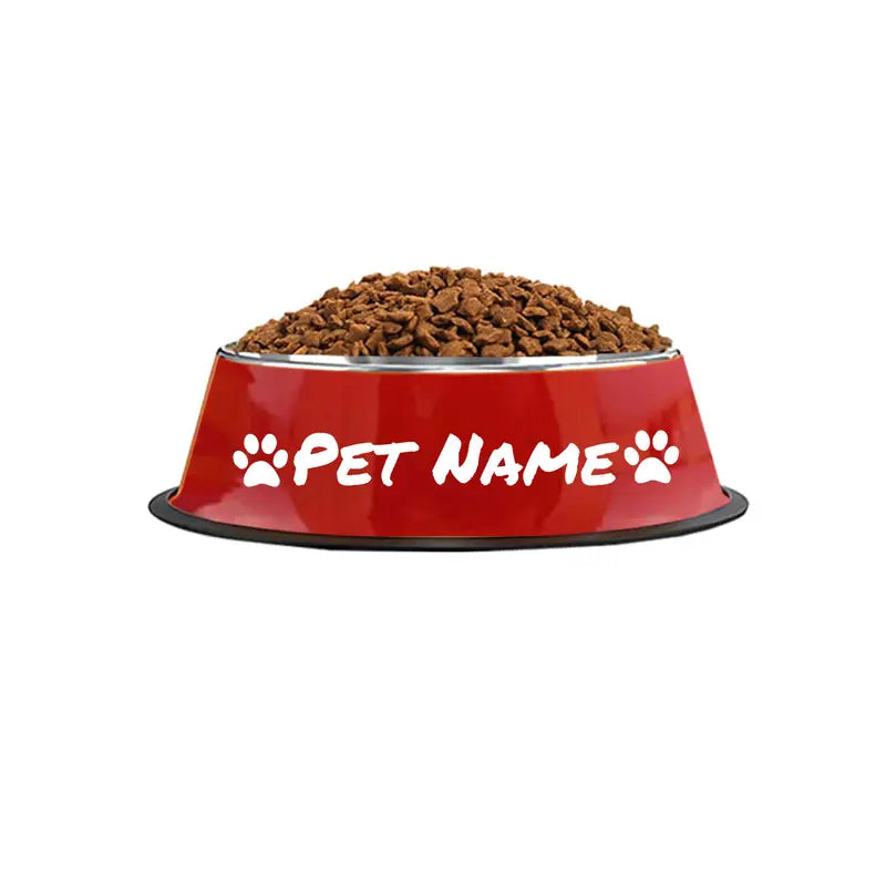 Personalized Non-Slip Stainless Steel Pet Bowl with Custom Name - Ideal for Cats and Dogs, Perfect for Food and Water Supplies