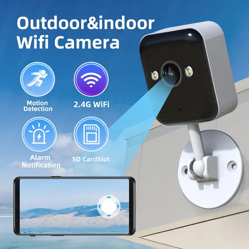 1080P FHD Wireless Surveillance Camera, full-Color Night Vision, Two-Way Voice CallMotion Detection, Built-in AP Hotspot, Can Be Viewed Without Internet, Take Care ofChildren, Elderly And Pets Safety Surveillance Camera