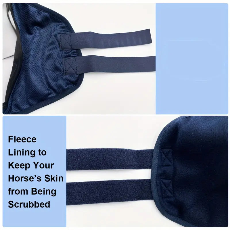 Horse Mesh Fly Mask, Breathable Horse Face Cover with Adjustable Strap for Outdoor Riding